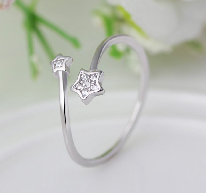 SS11054-1 S925 sterling silver tail ring